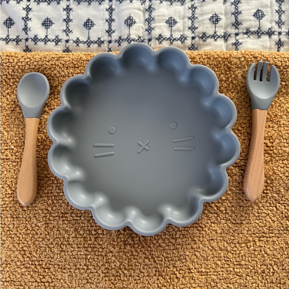 Baby plate and utensils set